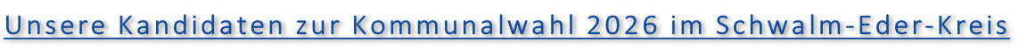 Unsere Kandidaten zur Kommunalwahl 2026 im Schwalm-Eder-Kreis